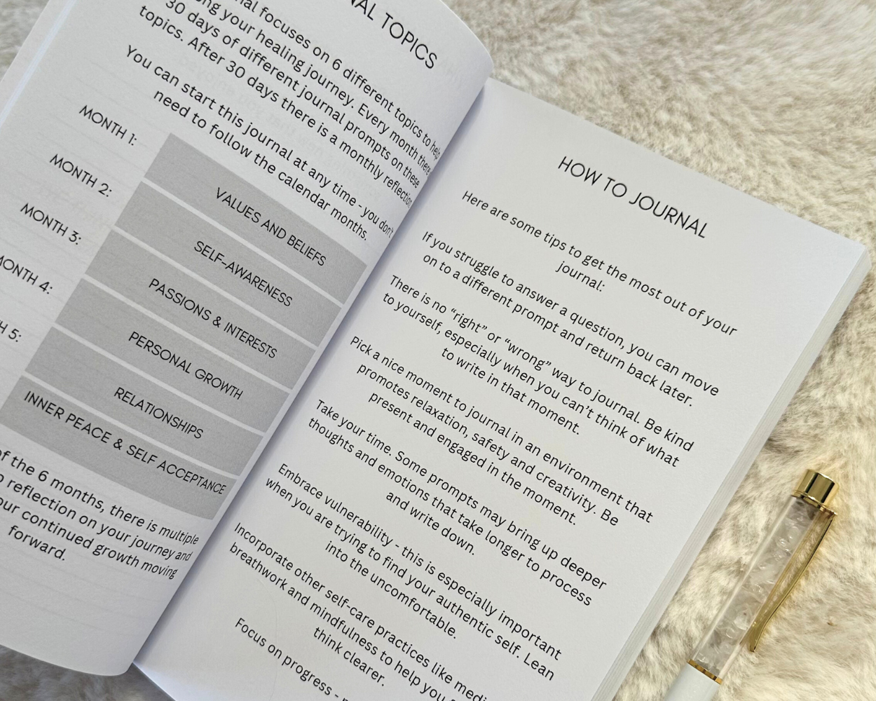Authentic Self Guided Journal | Self Discovery Journal Prompts